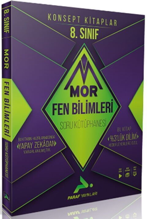 Paraf Yayınları 8. Sınıf LGS Mor Fen Bilimleri Soru Kütüphanesi