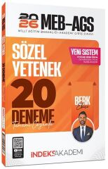 YENİ AGS - İndeks Akademi 2026 MEB-AGS Sözel Yetenek 20 Deneme Çözümlü - Berk Ekici İndeks Akademi Yayıncılık