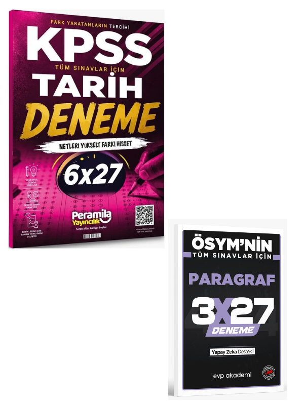 Peramila 2027 KPSS Tarih 6 Deneme Çözümlü +EVP Akademi Paragraf