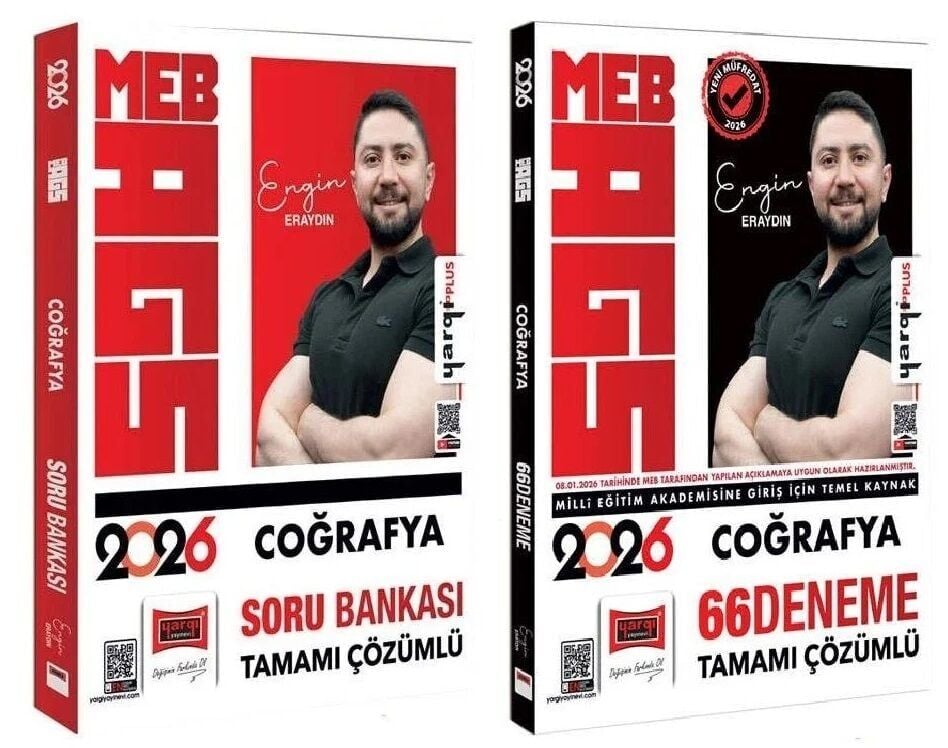 Yargı 2026 MEB-AGS Coğrafya Soru Bankası + 66 Deneme 2 li Set - Engin Eraydın Yargı Yayınları