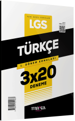 Marka 2025 8. Sınıf LGS 1. Dönem Türkçe 3x20 Deneme Marka Yayınları