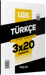 Marka 2025 8. Sınıf LGS 1. Dönem Türkçe 3x20 Deneme Marka Yayınları