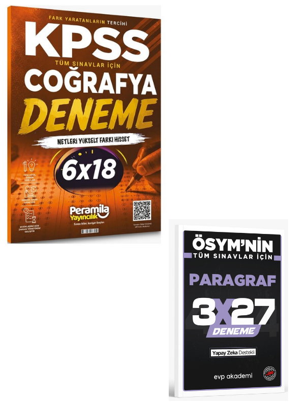 Peramila 2027 KPSS Coğrafya 6 Deneme Çözümlü+ EVP Akademi Paragraf