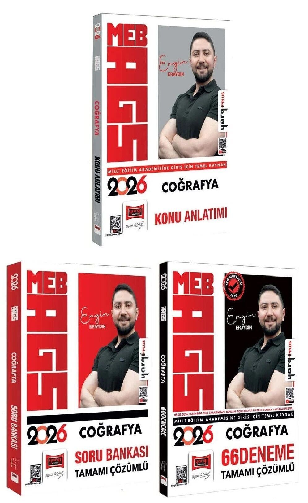 Yargı 2026 MEB-AGS Coğrafya Konu Anlatımı + Soru Bankası + 66 Deneme 3 lü Set - Engin Eraydın Yargı Yayınları