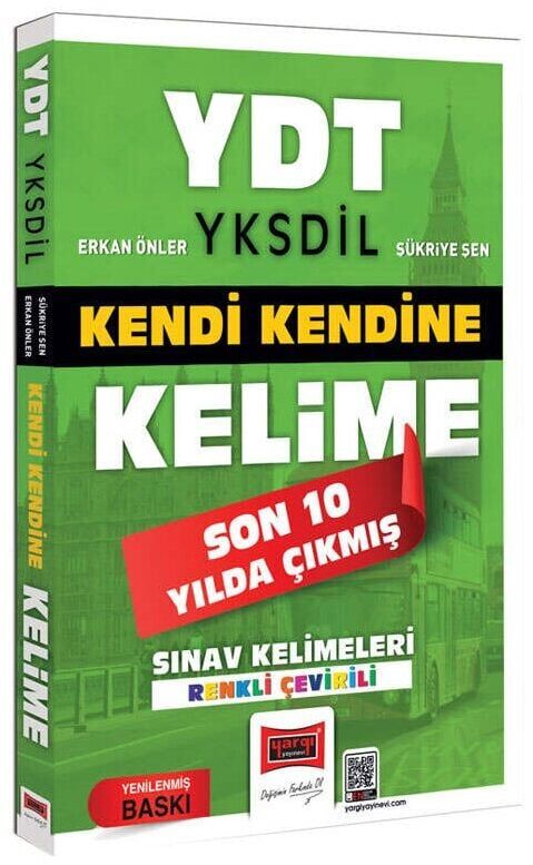 Yargı YDT YKSDİL Kendi Kendine Kelime Çıkmış Sınav Kelimeleri Son 10 Yıl - Erkan Önler Yargı Yayınları