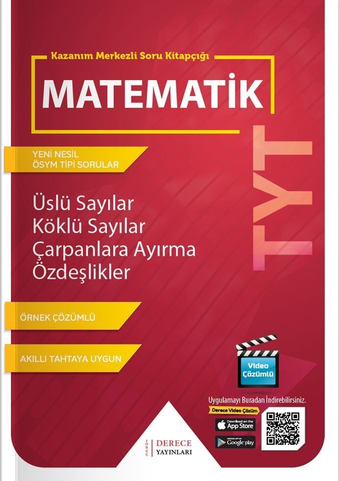 Derece Yayınları TYT Üslü Köklü Sayılar Çarpanlara Ayırma Özdeşlikler