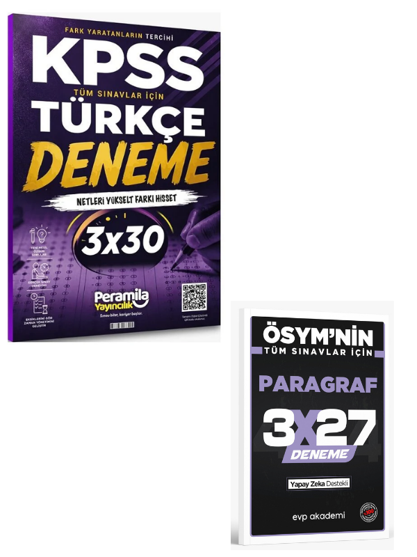 Peramila 2027 KPSS Türkçe 3 Deneme Çözümlü+ EVP Akademi Paragraf