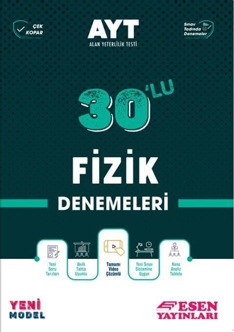 Esen Yayınları AYT Fizik 30 lu Deneme