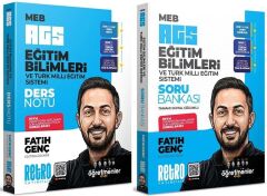 YENİ AGS - Retro MEB-AGS Eğitim Bilimleri ve Türk Milli Eğitim Sistemi Öğretmenler Ekibi Ders Notu + Soru Bankası 2 li Set - Fatih Genç Retro Yayıncılık