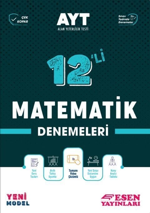 Esen Yayınları AYT Matematik 12 li Deneme