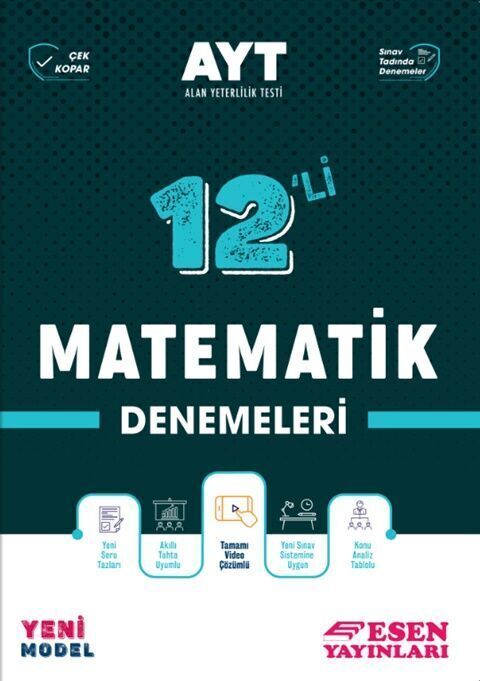 Esen Yayınları AYT Matematik 12 li Deneme