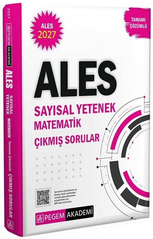 Pegem 2027 ALES Sayısal Yetenek Matematik Çıkmış Sorular Çözümlü Pegem Akademi Yayınları