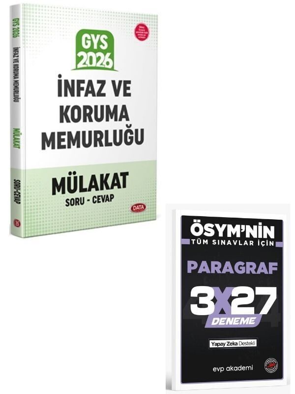 Data 2026 İnfaz ve Koruma Memurluğu Mülakat Sınavı Soru Cevap+ EVP Akademi Paragraf