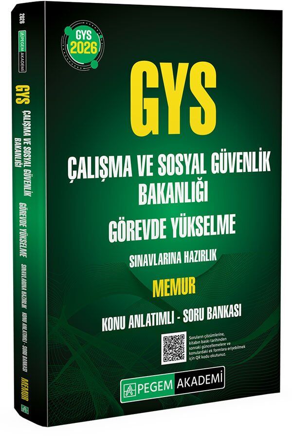Pegem 2026 GYS Çalışma ve Sosyal Güvenlik Bakanlığı Memur Konu Anlatımlı Soru Bankası Görevde Yükselme Pegem Akademi Yayınları