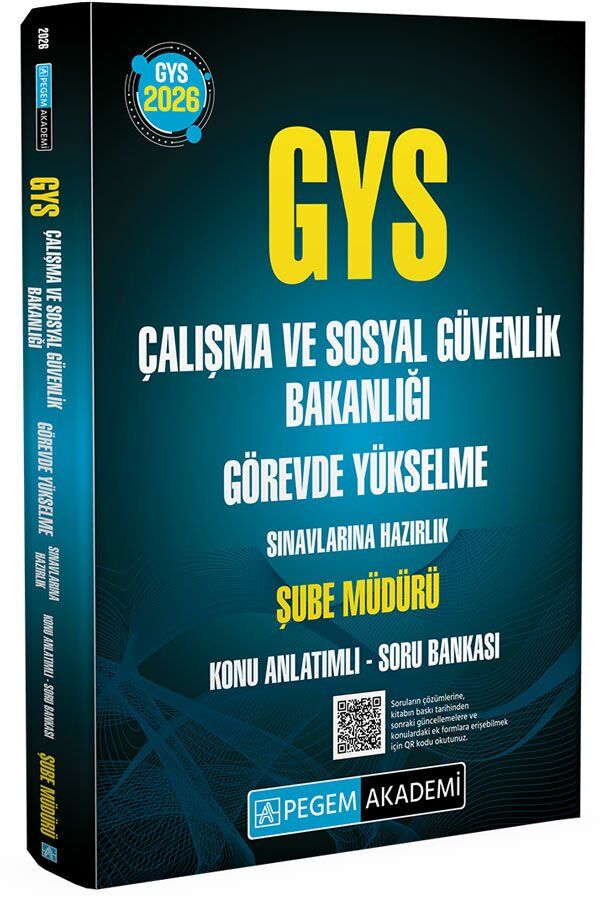 Pegem 2026 GYS Çalışma ve Sosyal Güvenlik Bakanlığı Şube Müdürü Konu Anlatımlı Soru Bankası Görevde Yükselme Pegem Akademi Yayınları