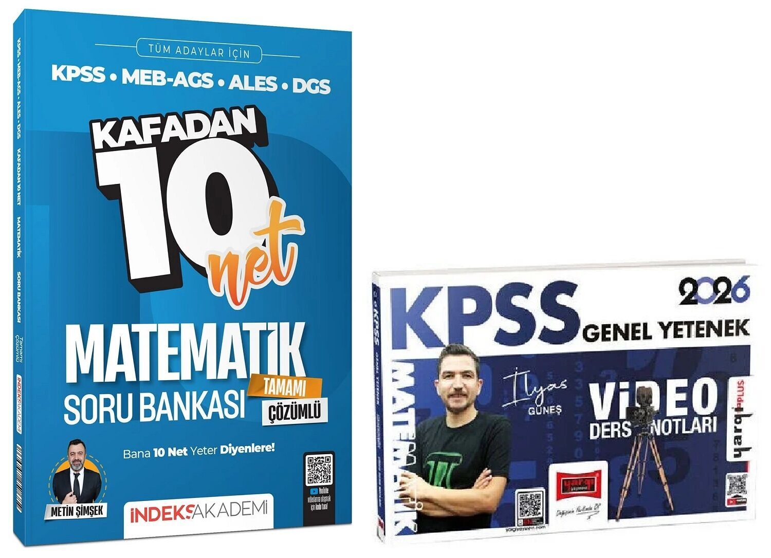 Yargı + İndeks 2026 KPSS Matematik Video Ders Notları + Kafadan 10 Net Soru Bankası 2 li Set - İlyas Güneş Yargı + İndeks Akademi Yayınları