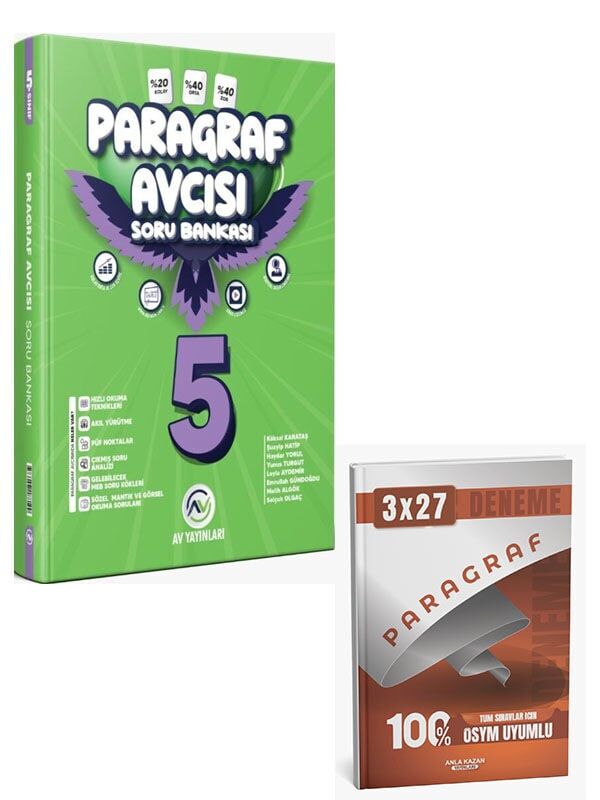 Av 2027 5. Sınıf Paragraf Soru Avcısı Soru Bankası+Anla Kazan Paragraf Deneme