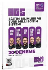YENİ AGS - Retro 2026 MEB-AGS Eğitim Bilimleri ve Türk Milli Eğitim Sistemi 20 Deneme Çözümlü - Fatih Genç Retro Yayıncılık