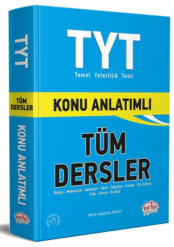 Editör Yayınevi TYT VIP Tüm Dersler Konu Anlatımlı
