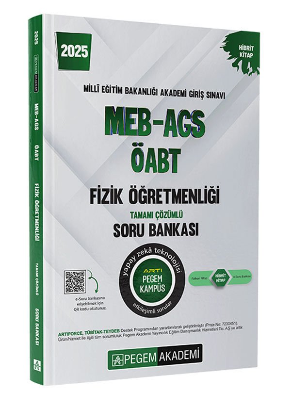 Pegem 2025 ÖABT Fizik Öğretmenliği Soru Bankası Çözümlü Pegem Akademi Yayınları