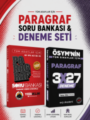 Yediiiklim Paragraf Soru Bankası & 3x27 Paragraf Deneme EVP Akademi Seti