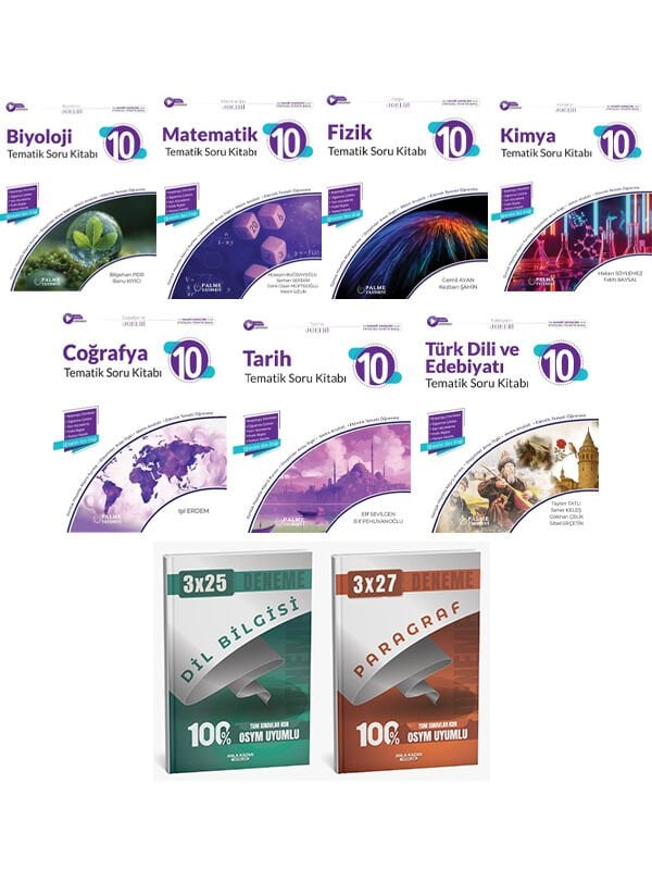 Anla Kazan + Palme 2026 10. Sınıf Tüm Dersler Soru Bankası + Anla Kazan Deneme 9 lu Set