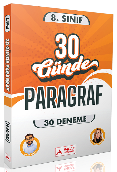 Paraf Yayınları 8. Sınıf 30 Günde Paragraf 30 Deneme