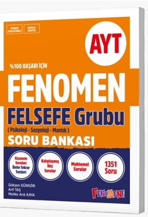 Fenomen Okul Yayınları AYT Felsefe Soru Bankası