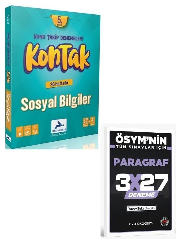 Paraf 2027  5. Sınıf Sosyal Bilgiler Kontak Denemeleri+ EVP Akademi Paragraf