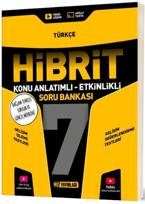 2027 Hız Yayınları 7. Sınıf Türkçe HİBRİT Konu Anlatımlı Etkinlikli Soru Bankası