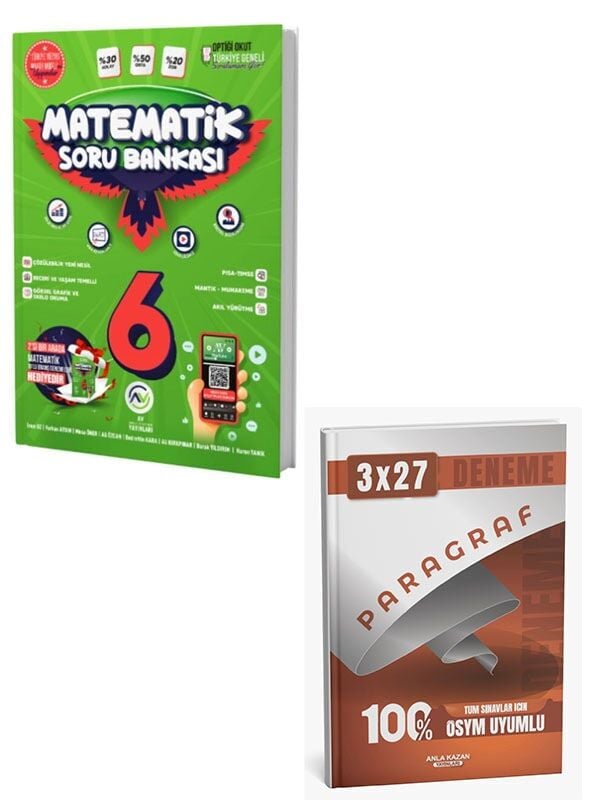 Av 2027 6. Sınıf Matematik Soru Bankası+Anla Kazan Paragraf Deneme