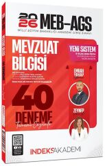 YENİ AGS - İndeks Akademi 2026 MEB-AGS Mevzuat Bilgisi 40 Deneme Çözümlü - Emrah Vahap Özkaraca, Zeynep Salman İçli İndeks Akademi Yayıncılık
