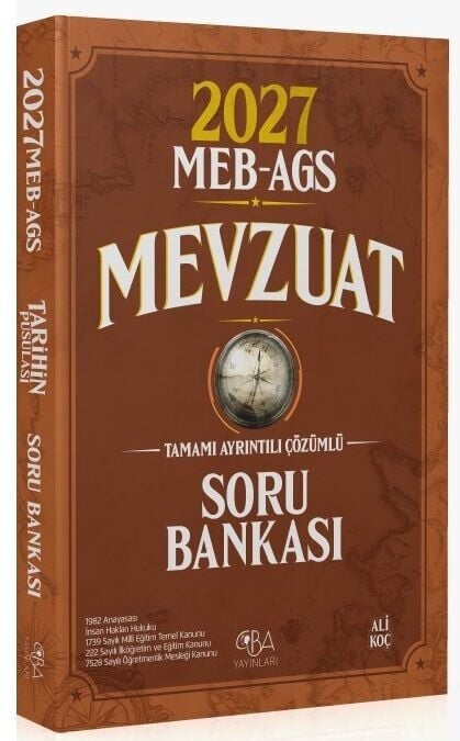 CBA Yayınları 2027 MEB AGS Mevzuat Soru Bankası