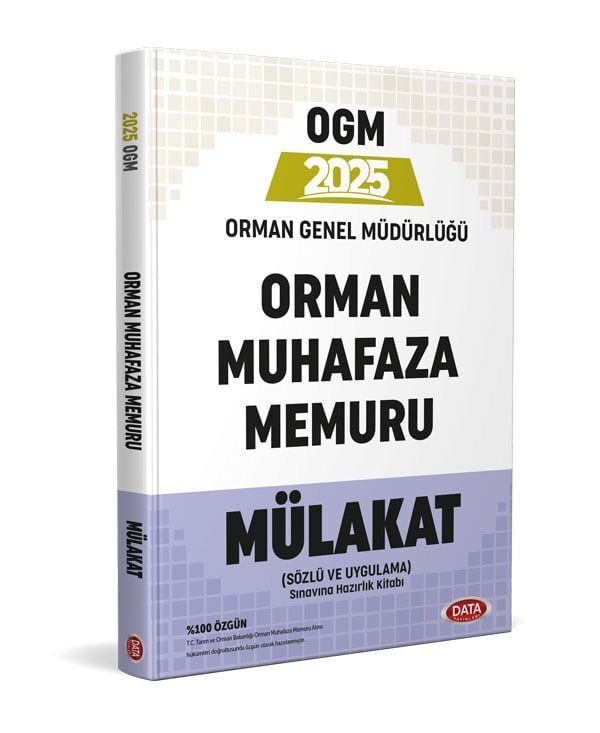 Data Yayınları Tarım ve Orman Bakanlığı Orman Muhafaza Memuru Sözlü ve Uygulama Mülakat Hazırlık Kitabı