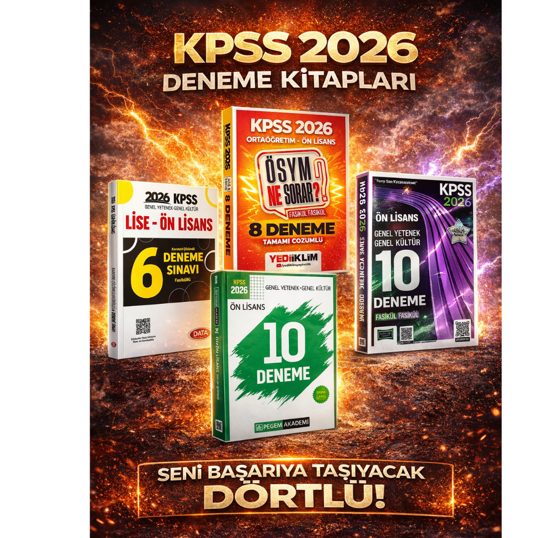 2026 KPSS Genel Yetenek Genel Kültür Lise Ön Lisans Tüm Dersler Deneme Karma Yayınlar Süper Set