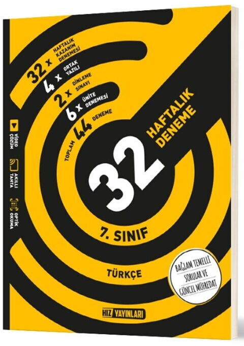 2027 Hız Yayınları 7. Sınıf Türkçe 32 Haftalık Deneme