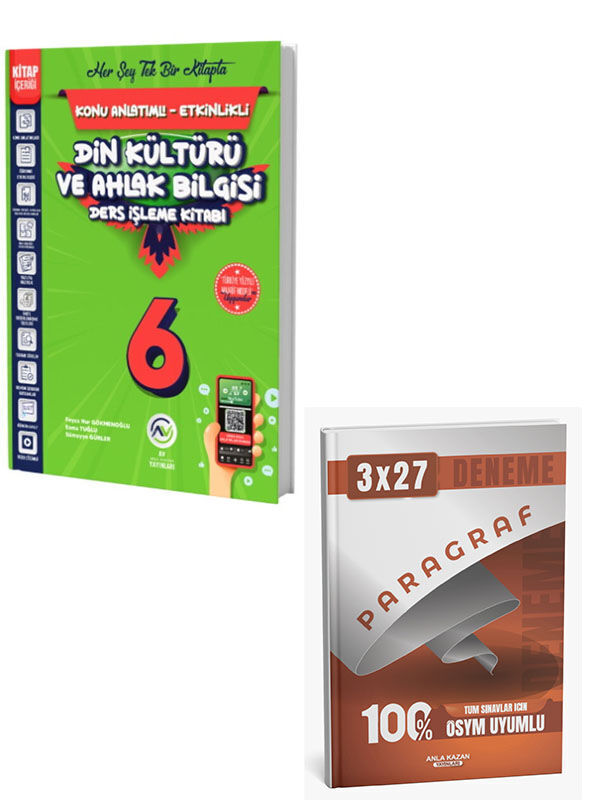 Av 2027 6. Sınıf Din Kültürü ve Ahlak Bilgisi Ders İşleme Kitabı+Anla Kazan Paragraf Deneme
