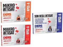 İndeks Akademi 2026 KPSS A Grubu Mikro + Makro + İktisat Son Beşli Video Ders Notları 3 lü Set İndeks Akademi Yayıncılık