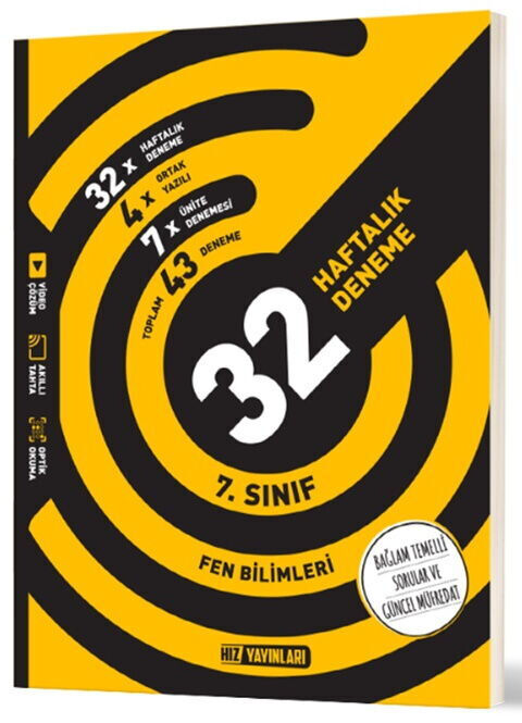 2027 Hız Yayınları 7. Sınıf Fen Bilimleri 32 Haftalık Deneme