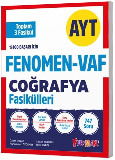 Fenomen Okul Yayınları AYT VAF Coğrafya Fasikülleri Seti