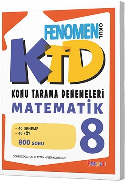 Fenomen Okul Yayınları 8. Sınıf Matematik Konu Tarama Denemeleri