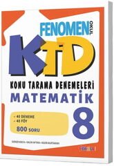 Fenomen Okul Yayınları 8. Sınıf Matematik Konu Tarama Denemeleri