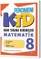 Fenomen Okul Yayınları 8. Sınıf Matematik Konu Tarama Denemeleri