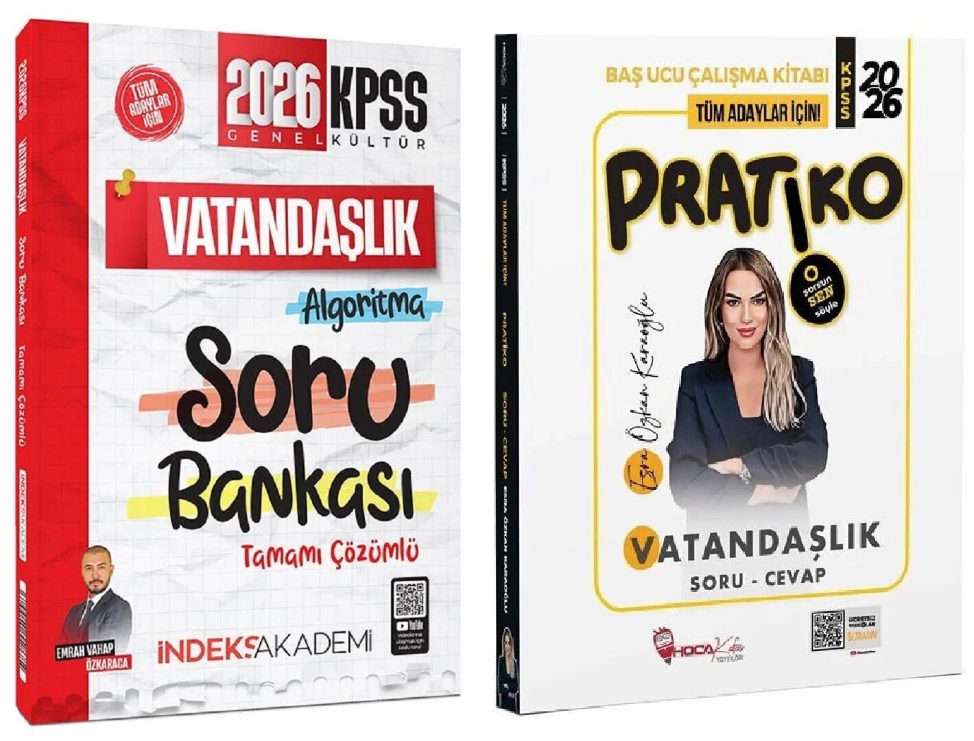 Hoca Kafası + İndeks 2026 KPSS Vatandaşlık Pratiko Soru Cevap Çalışma Kitabı + Soru Bankası 2 li Set - Esra Özkan Karaoğlu Hoca Kafası + İndeks Akademi Yayınları
