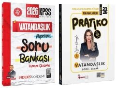 Hoca Kafası + İndeks 2026 KPSS Vatandaşlık Pratiko Soru Cevap Çalışma Kitabı + Soru Bankası 2 li Set - Esra Özkan Karaoğlu Hoca Kafası + İndeks Akademi Yayınları