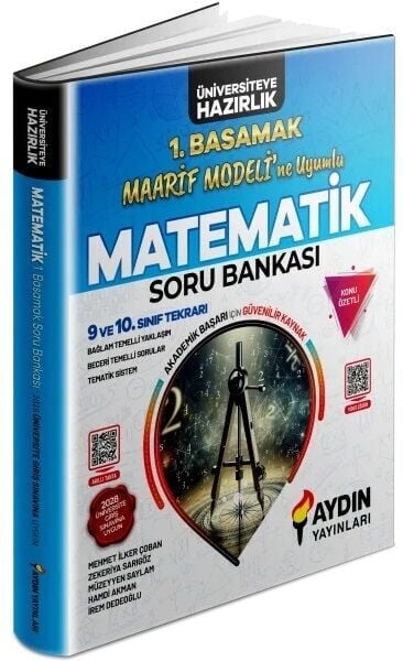 2027 Aydın 9. ve 10. Sınıf Matematik Konu Özetli Maarif Modeli Soru Bankası 1. Basamak