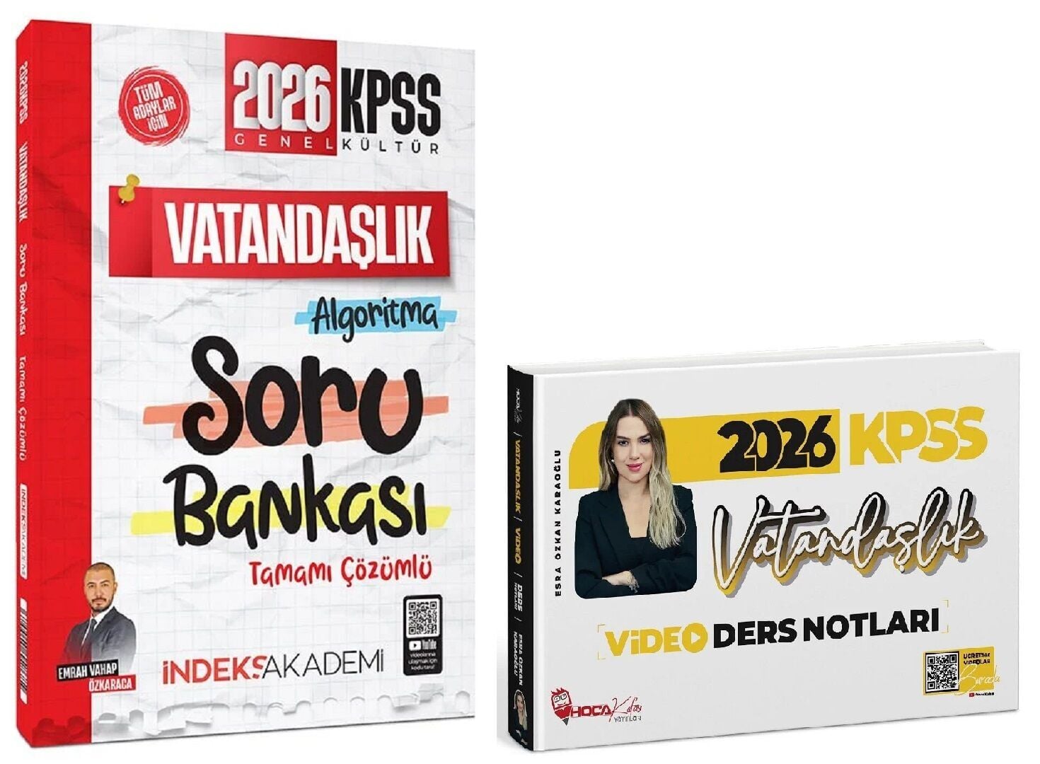 Hoca Kafası + İndeks 2026 KPSS Vatandaşlık Video Ders Notları + Soru Bankası 2 li Set - Esra Özkan Karaoğlu Hoca Kafası + İndeks Akademi Yayınları