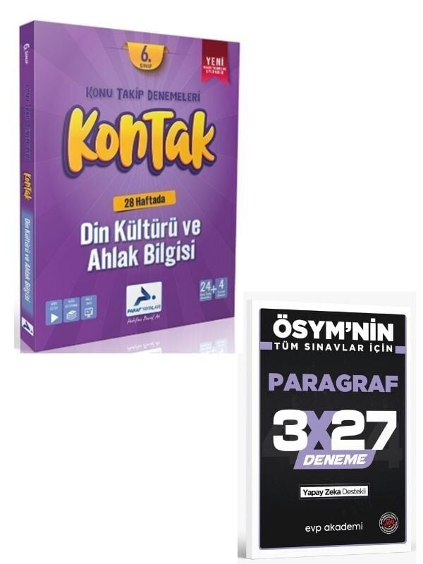 Paraf 2027 6. Sınıf Kontak Din Kültürü ve Ahlak Bilgisi Denemeleri+ EVP Akademi Paragraf