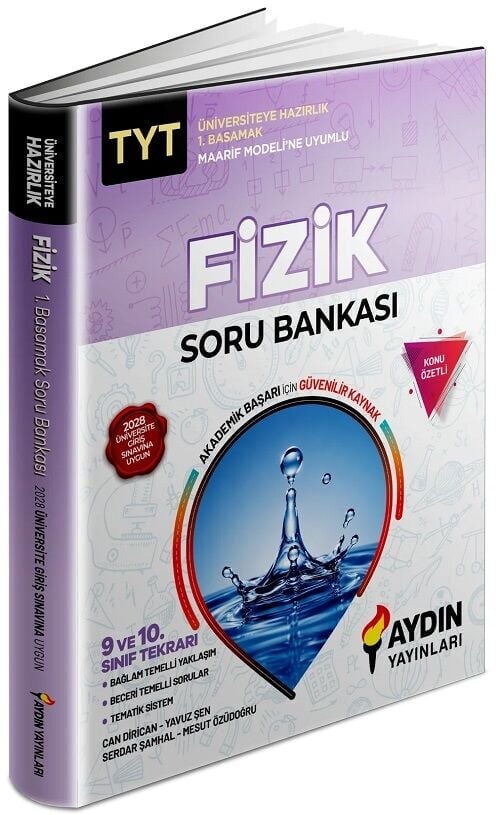 2027 Aydın 9. ve 10. Sınıf Fizik Konu Özetli Maarif Modeli Soru Bankası 1. Basamak