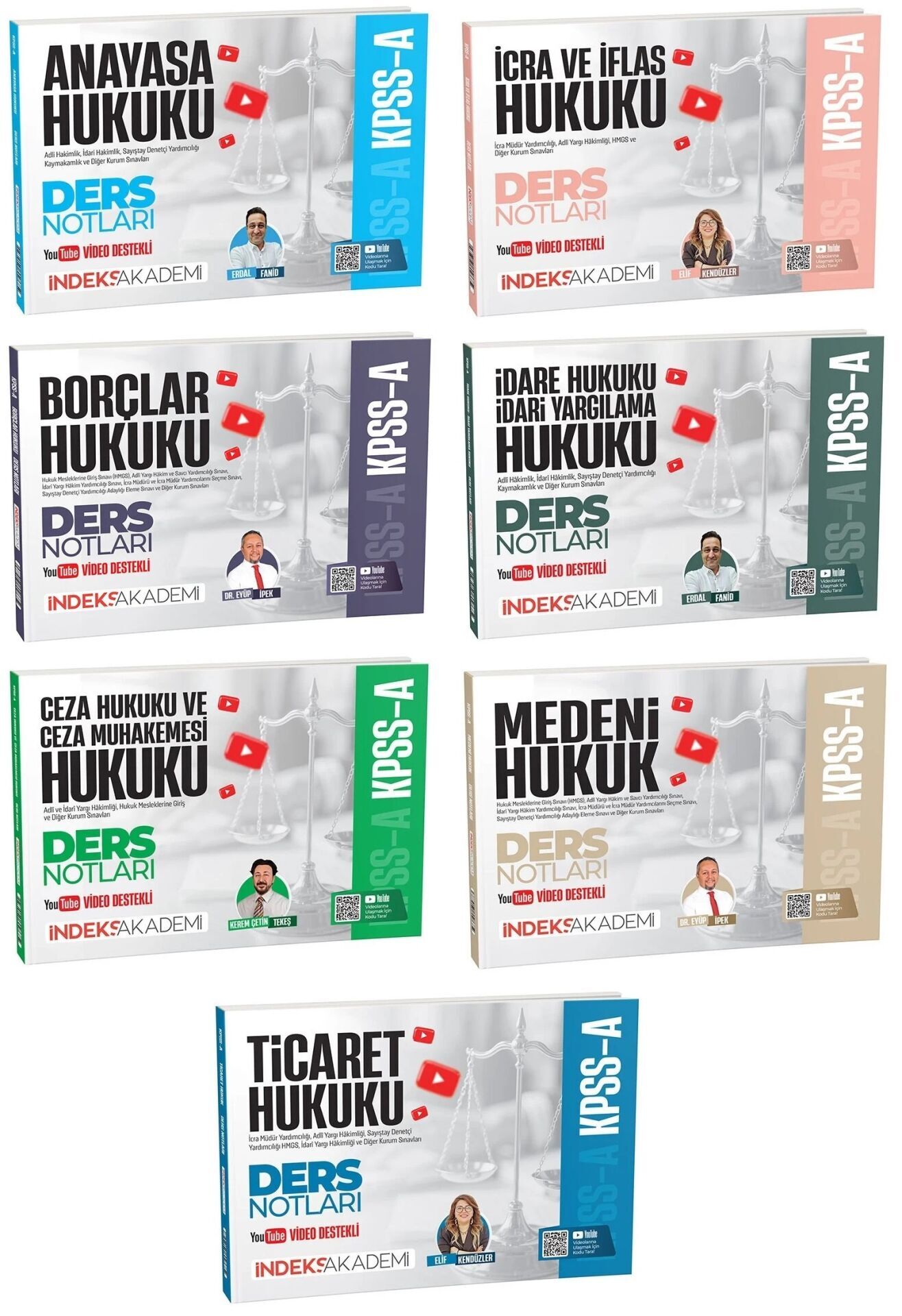 İndeks Akademi 2026 KPSS A Grubu Hukuk Video Ders Notları 7 li Set İndeks Akademi Yayıncılık